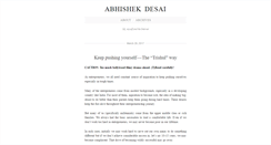 Desktop Screenshot of abhishekdesai.com