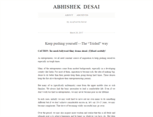 Tablet Screenshot of abhishekdesai.com